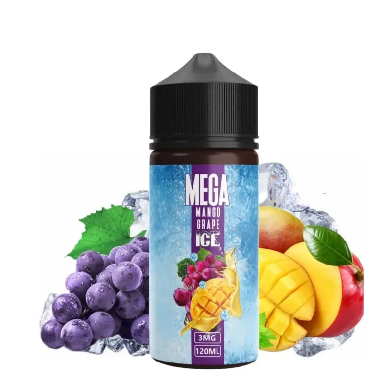 Mega120mLVapeE-liquidGrand3mg-MangoGrapeice