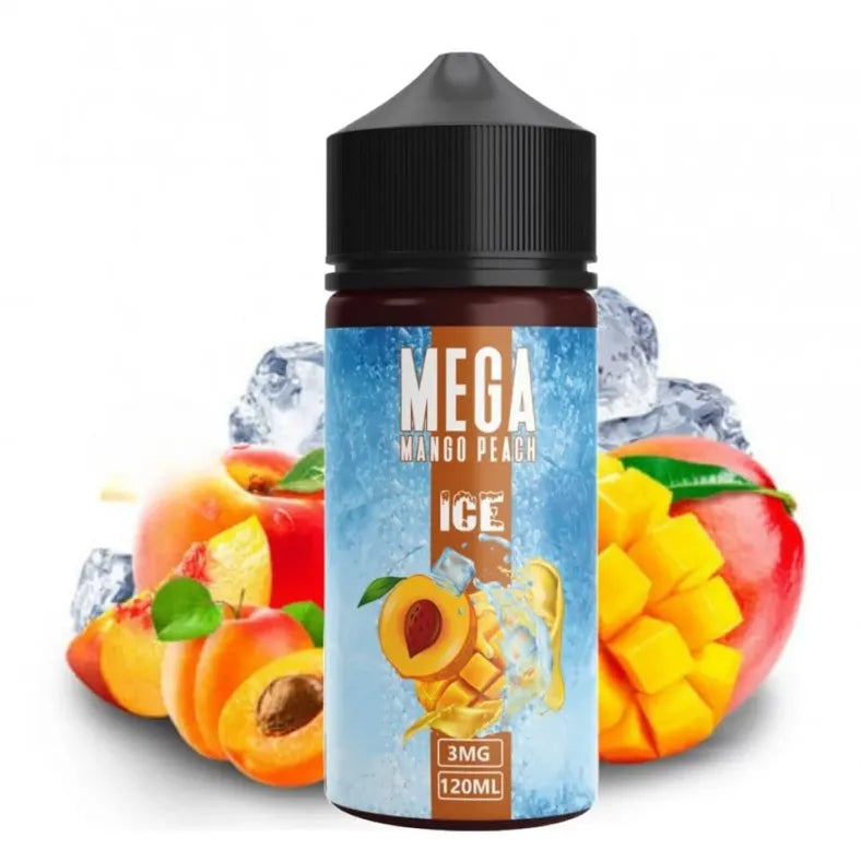 Mega120mLVapeE-liquidGrand3mg-MangoPeachIce