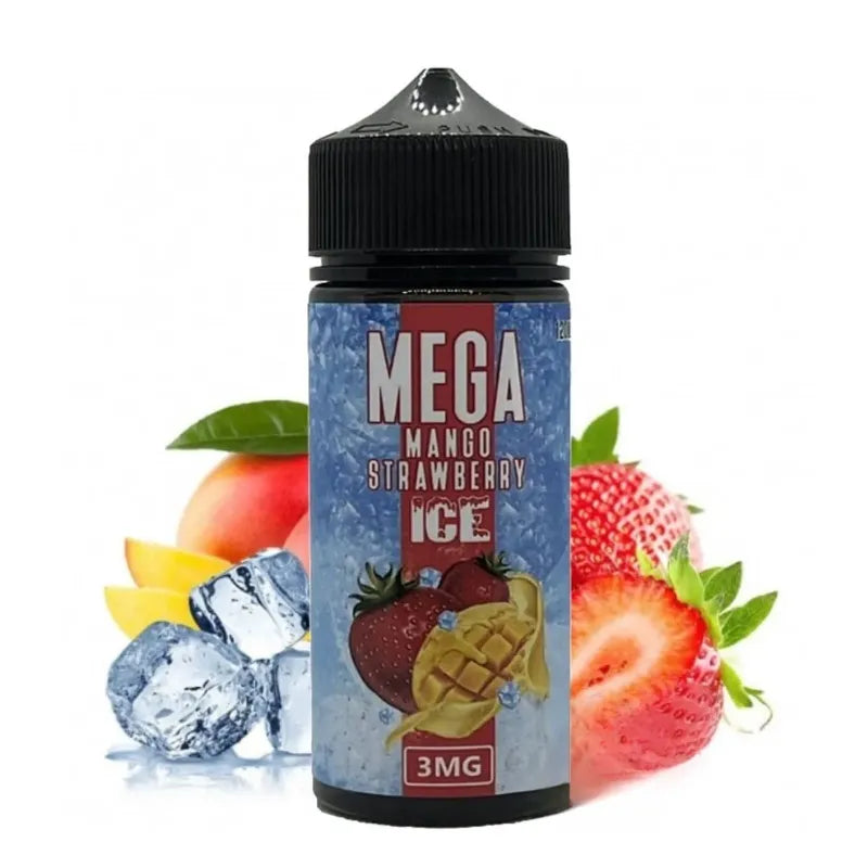 Mega120mLVapeE-liquidGrand3mg-MangoStrawberryIce