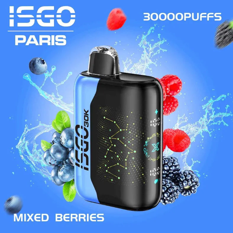 Mixed Berries - ISGO Bar Paris X 30000 Puffs Disposable Vape 50mg in Dubai, UAE