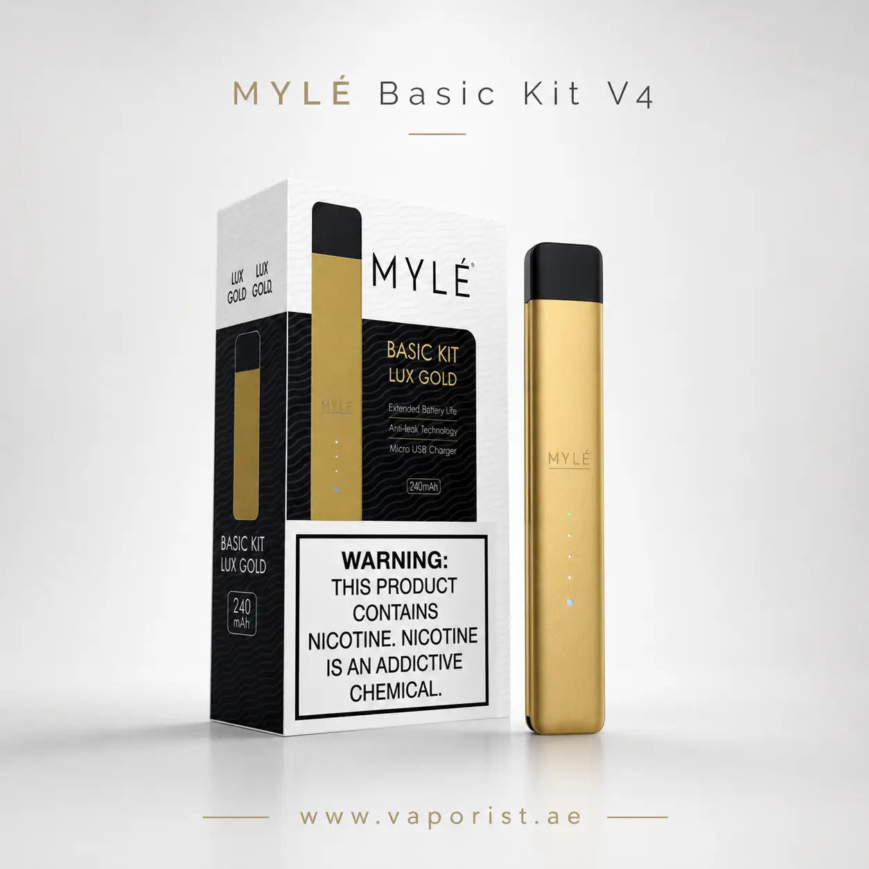 Mylé Basic Kit V4 disposable vape lux gold