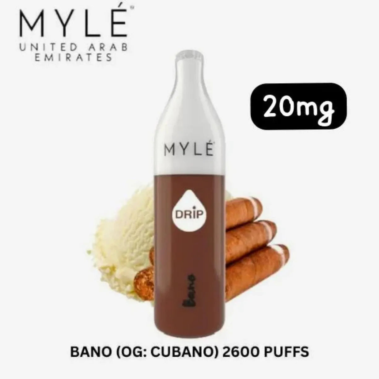 MYLE DRIP 2600 PUFFS 2% DISPOSABLE VAPE