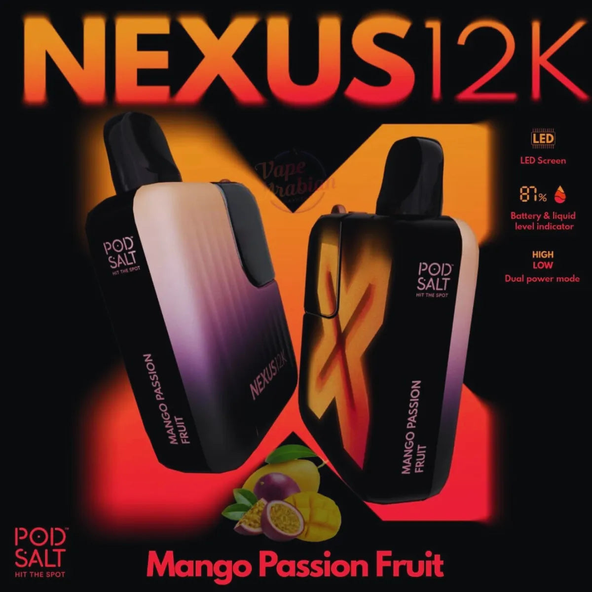 Pod Salt Nexus 12000 Puffs Disposable Vape In Dubai
