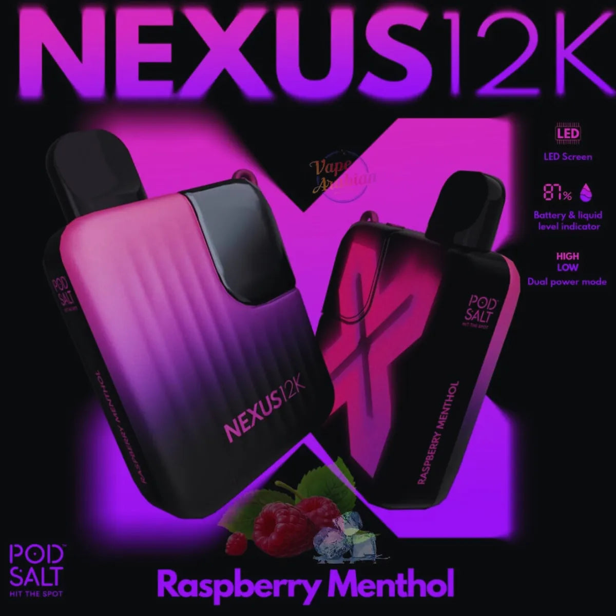 Pod Salt Nexus 12000 Puffs Disposable Vape In Dubai