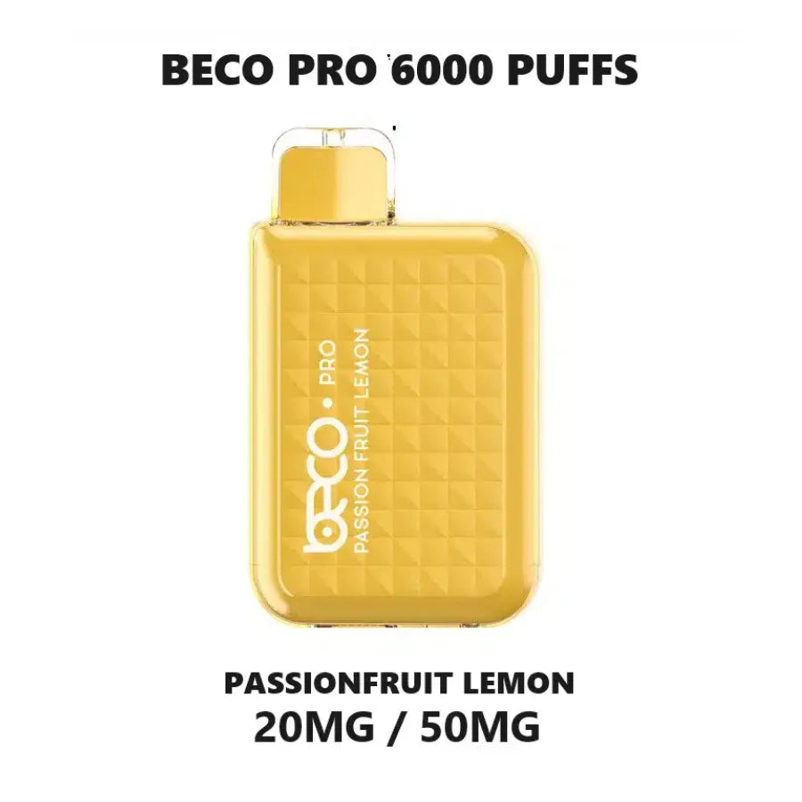 Passion Fruit Lemon - BECO Pro 6000 Puffs Disposable Vape in Dubai, UAE
