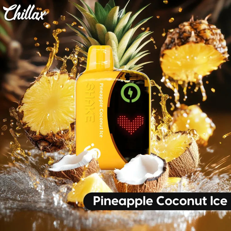 Pineapple Coconut Ice - Chillax Shake 22000 Puffs Disposable Vape 50mg in Dubai, UAE