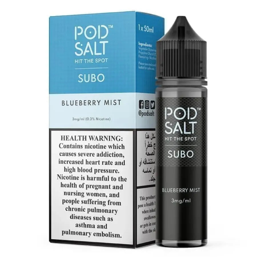 Blueberry Mist - Pod Salt Subo 50ml Vape E-Liquid in Dubai, UAE