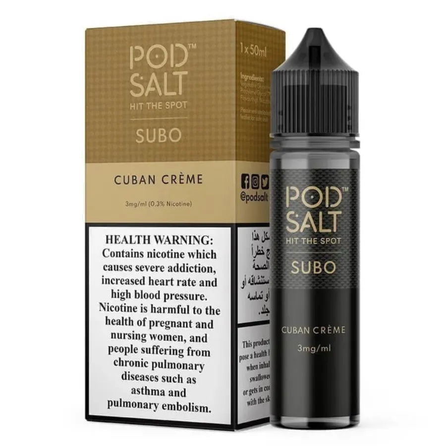 Cuban Creme  - Pod Salt Subo 50ml Vape E-Liquid in Dubai, UAE