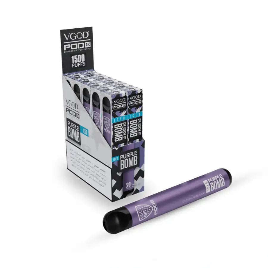Purple Bomb - VGOD Pod 1k 1500 Puffs Disposable Vape In Dubai, UAE 