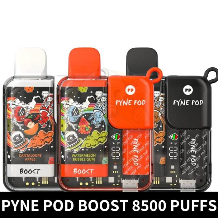 PYNE POD BOOST 8500 PUFFS 5% NICOTINE RECHARGEABLE VAPE IN DUBAI