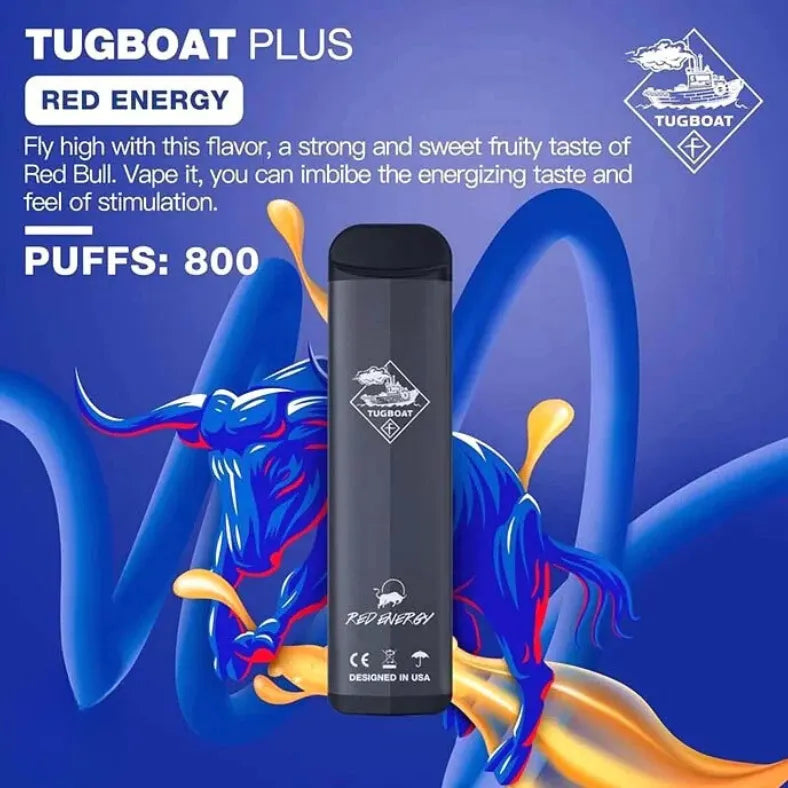 Red Energy - Tugboat Plus 800 Puffs Disposable Vape in Dubai, UAE 