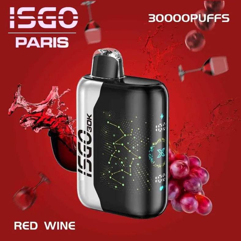 Red Wine- ISGO Bar Paris X 30000 Puffs Disposable Vape 50mg in Dubai, UAE