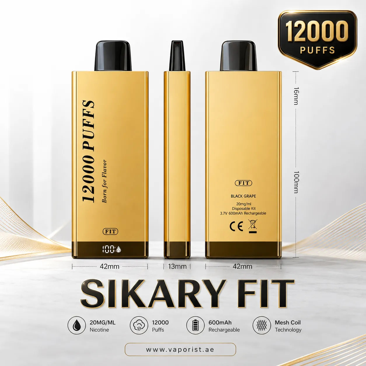  SIKARY FIT disposable vape 12000 PUFFS