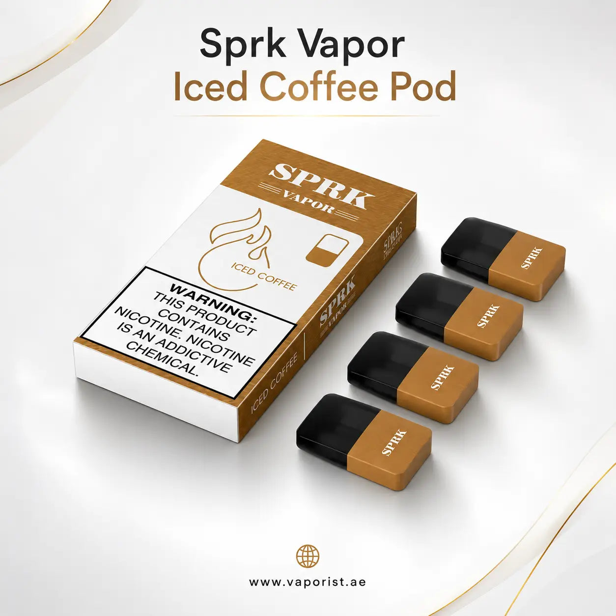 Sprk Vapor Iced Coffee Pod vape pods 4cs