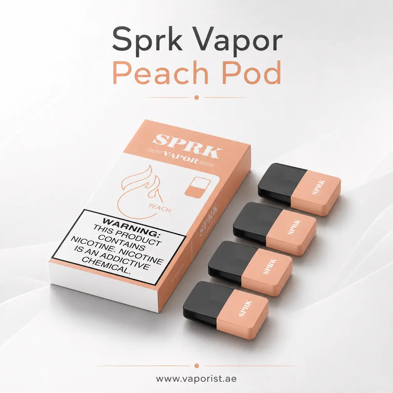 Sprk Vapor Peach Pod disposable vape 