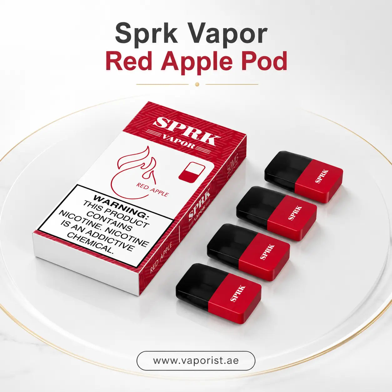 Sprk Vapor Red Apple Pod 4pcs