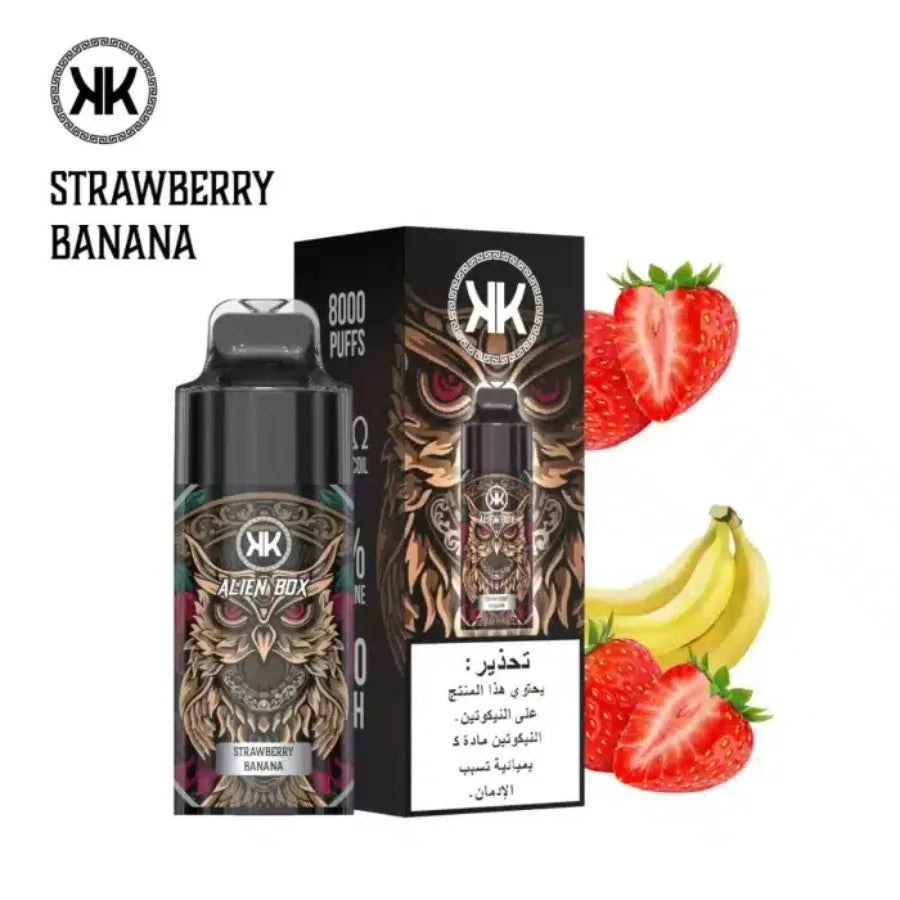 Strawberry Banana - KK Energy Alien Box 8000 Puffs Disposable Vape in Dubai, UAE