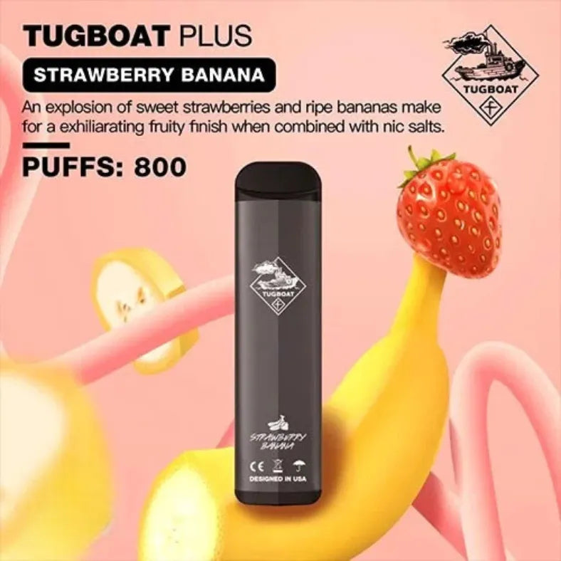 Strawberry Banana  - Tugboat Plus 800 Puffs Disposable Vape in Dubai, UAE 