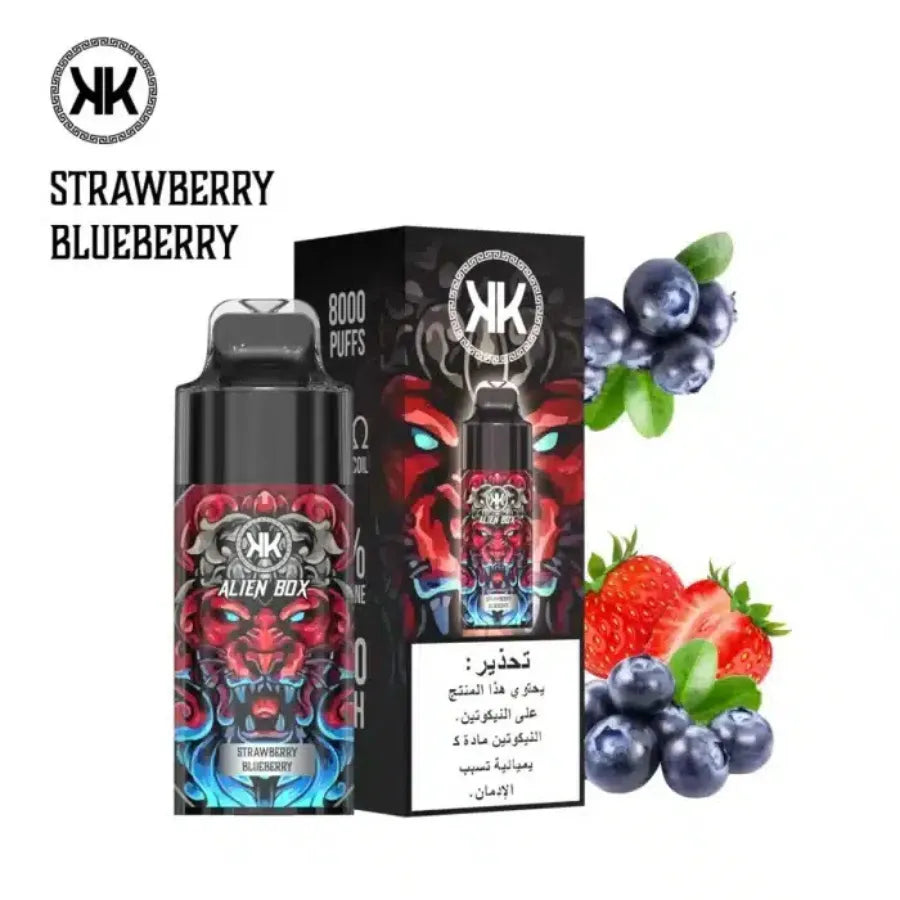 Strawberry Blueberry - KK Energy Alien Box 8000 Puffs Disposable Vape in Dubai, UAE