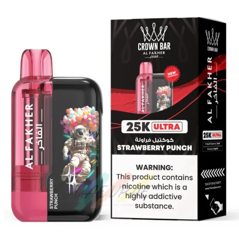 Strawberry Punch - Al Fakher 25K Ultra 25000 Puffs Disposable Vape in Dubai, UAE