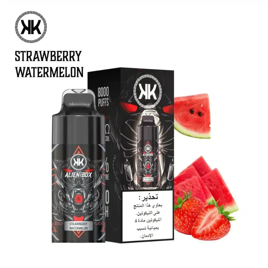 Strawberry Watermelon - KK Energy Alien Box 8000 Puffs Disposable Vape in Dubai, UAE