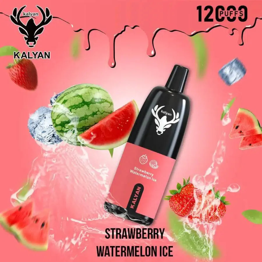 Strawberry Watermelon Ice- Kalyan Pro 12000 Puffs Disposable Vape 50mg in Dubai, UAE