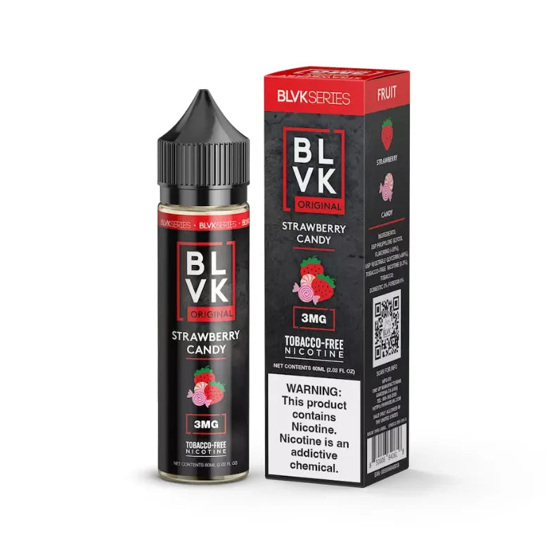 Strawberry Candy - BLVK 60ml Vape Juice 3mg E-Juice Premium E-Liquid in Dubai