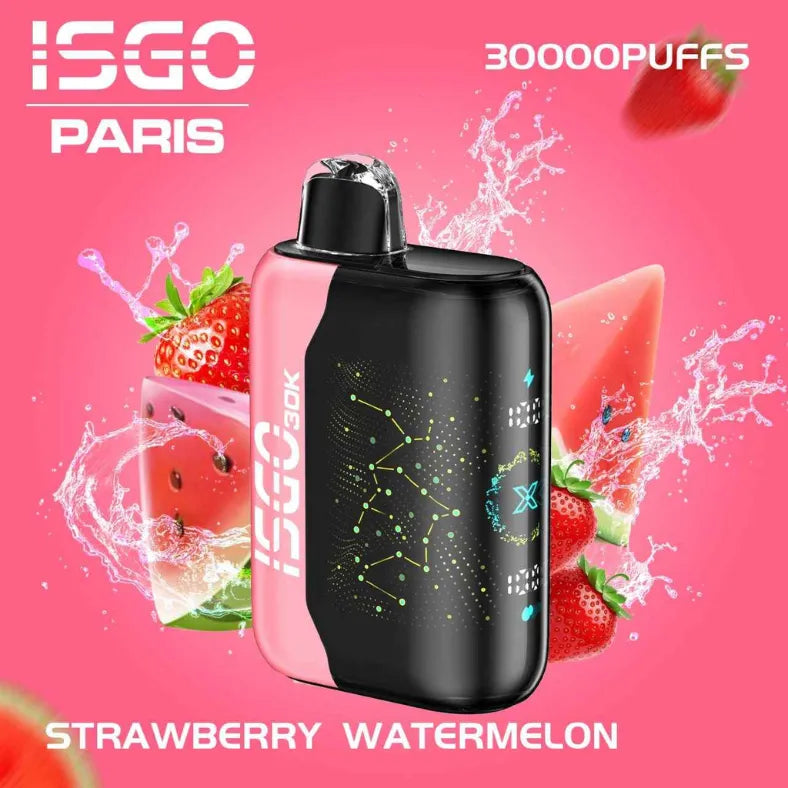 Strawberry Watermelon - ISGO Bar Paris X 30000 Puffs Disposable Vape 50mg in Dubai, UAE