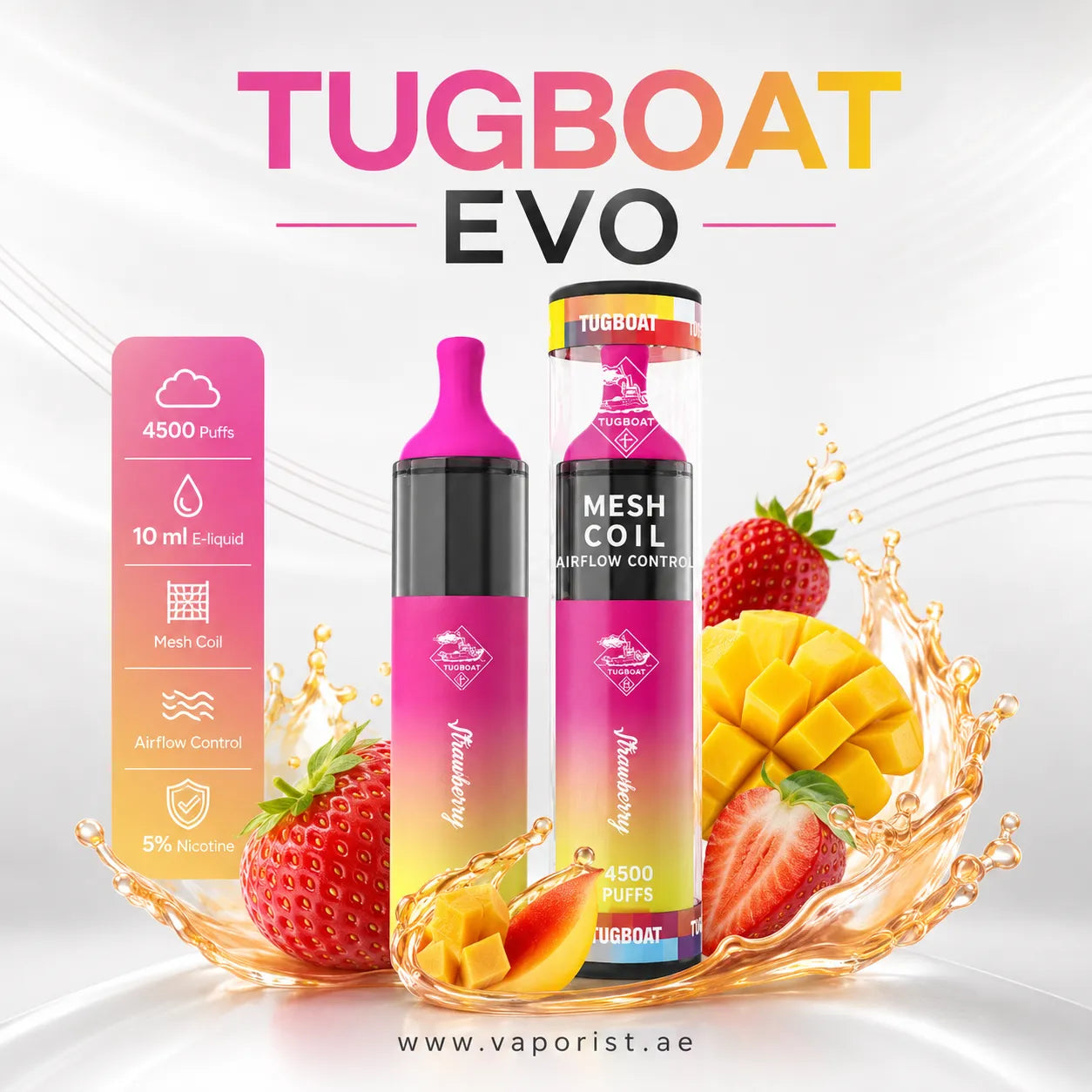 TUGBOAT EVO disposable vape device