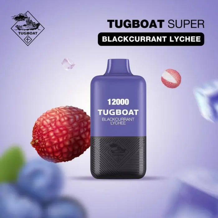 TugboatSuper12000Puffs-BlackcurrantLychee