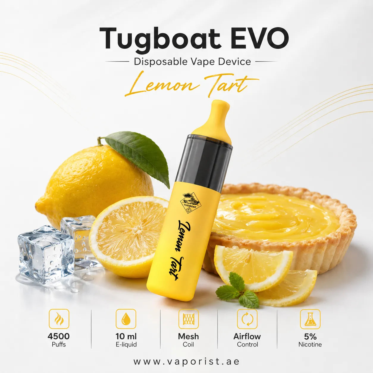 yellow and black disposable vape device