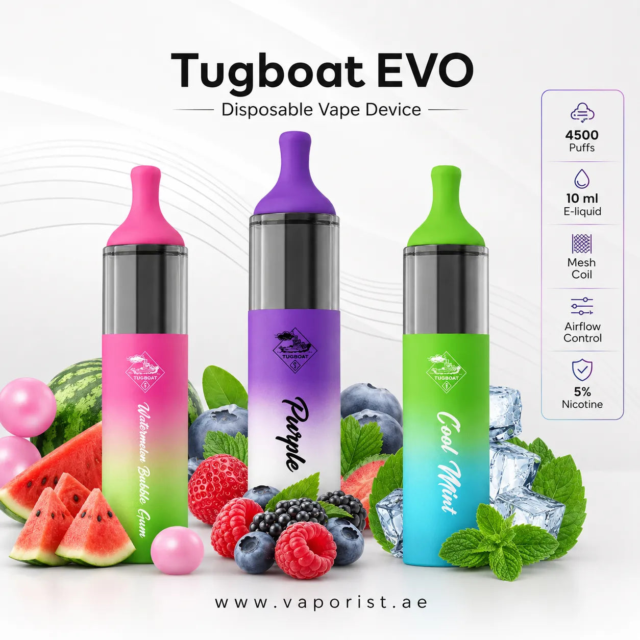 Tugboat EVO disposable vape device
