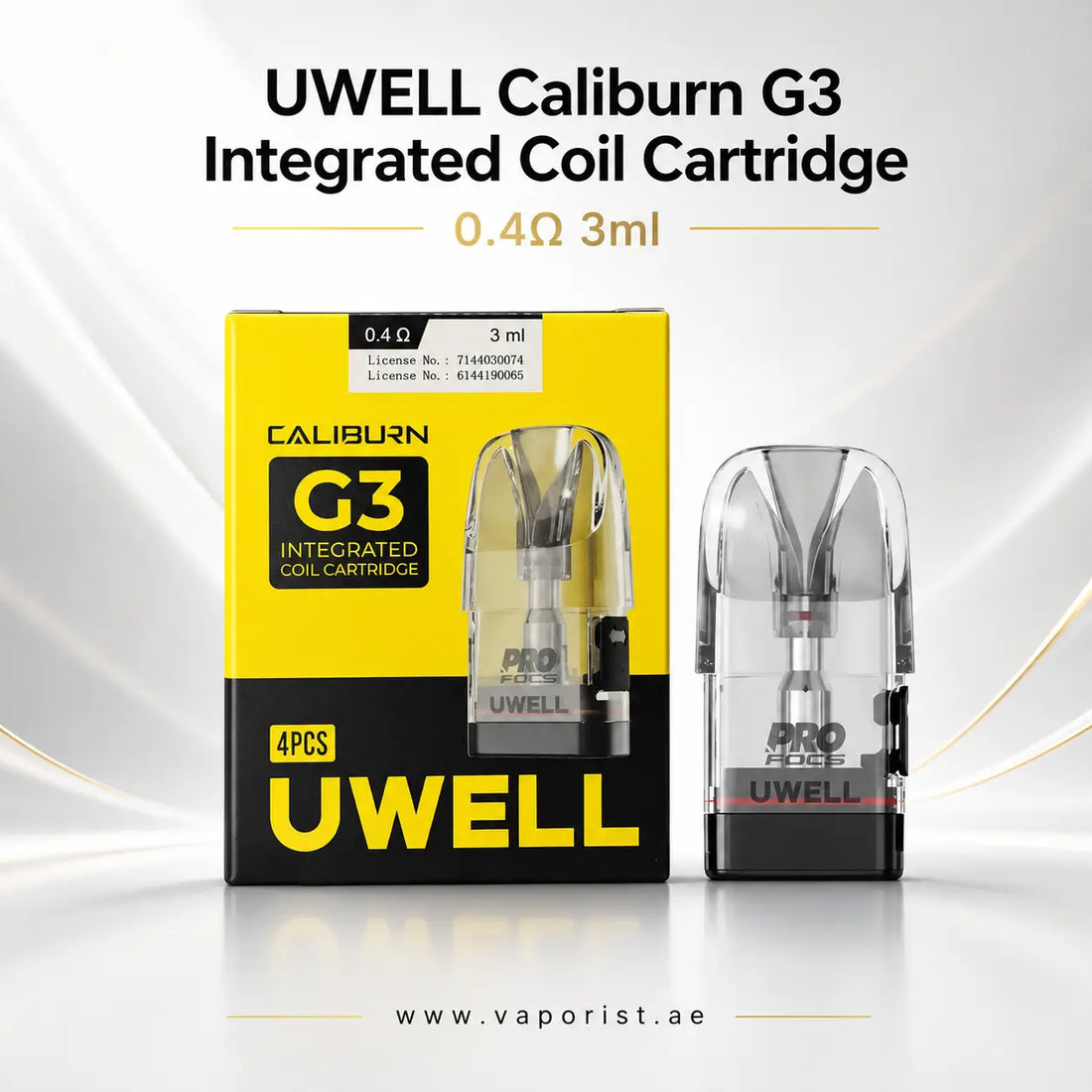 black UWELL Caliburn G3 refillable pod 