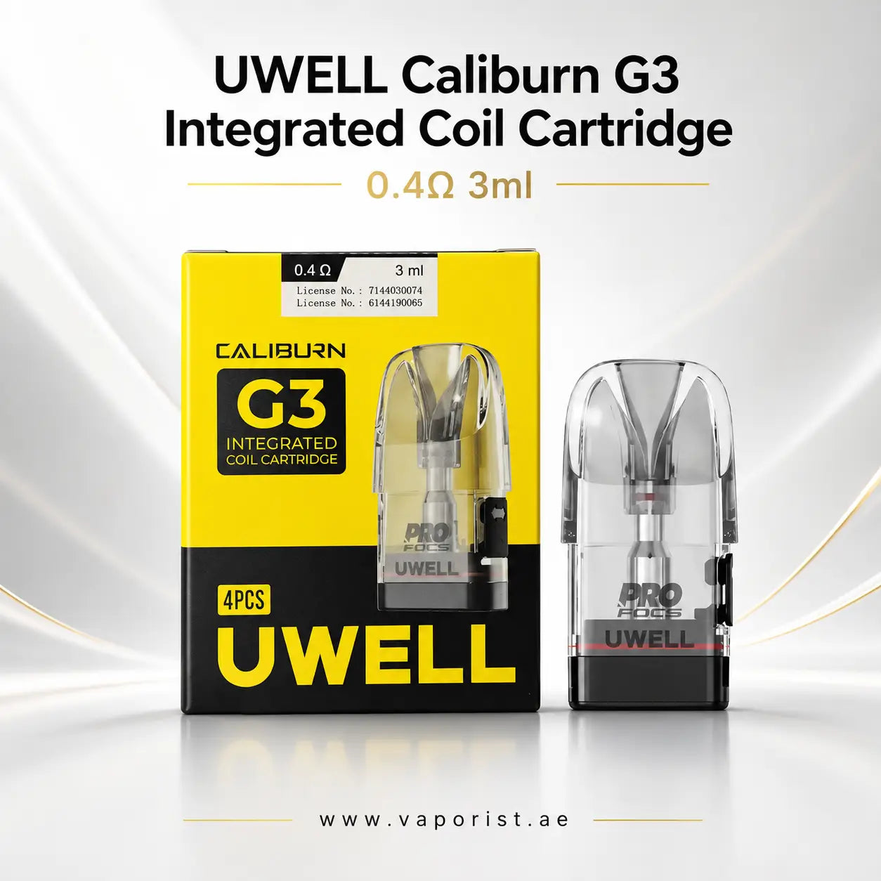 Uwell Caliburn G3 Integrated Coil Cartridge 0.4Ω 3ml