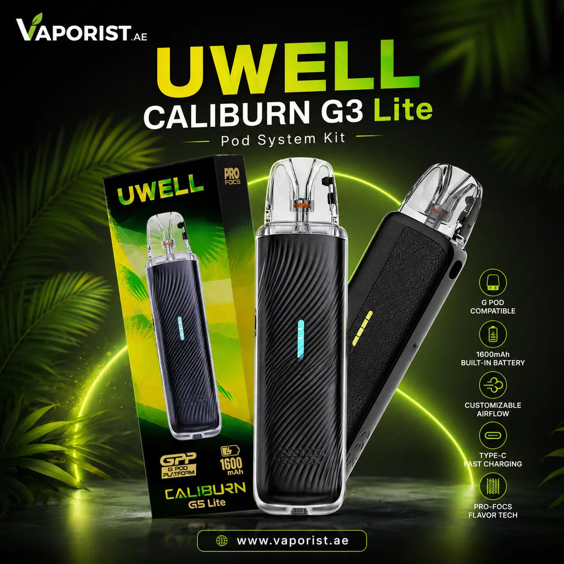 Uwell Caliburn G5 Lite SE Pod Kit 35W 1600mAh GPP 