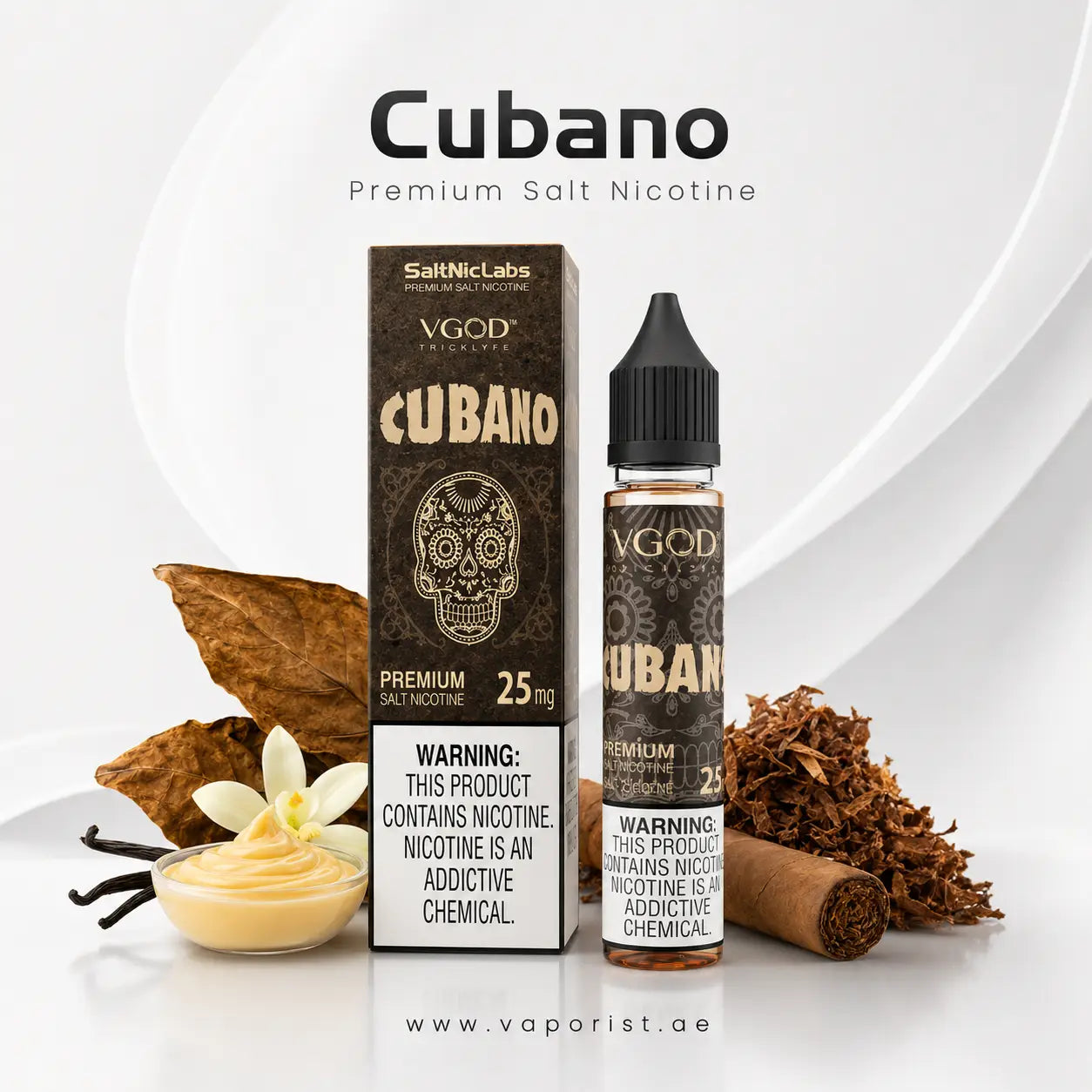 VGOD Cubano Premium Salt Nicotine e-liquid 25mg