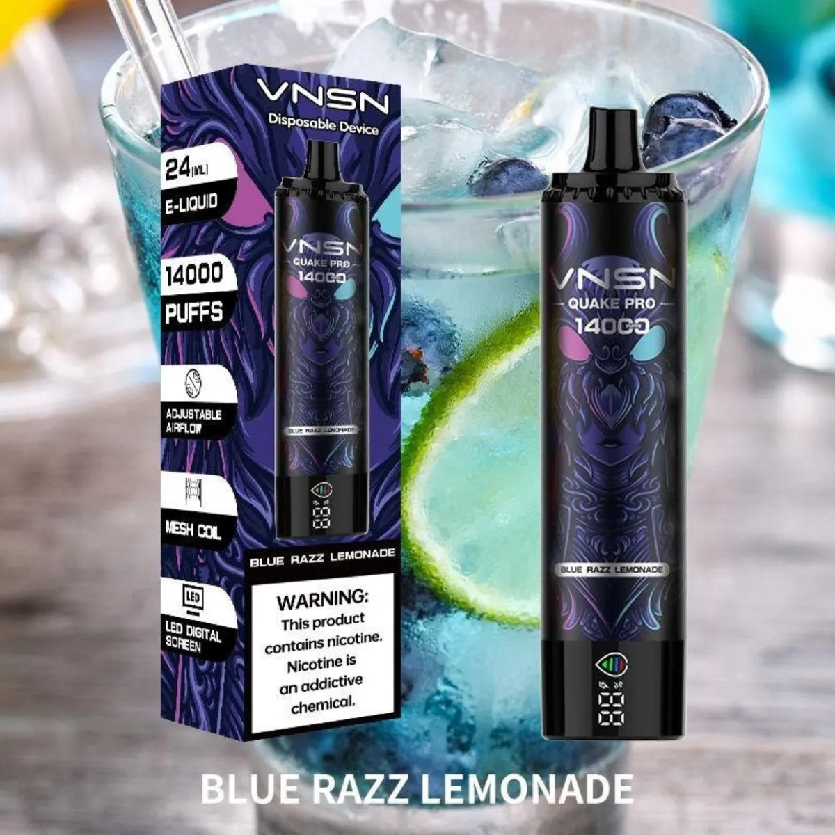 VNSN Quake Pro Disposable 50mg 14000 Puffs Rechargeable Vape
