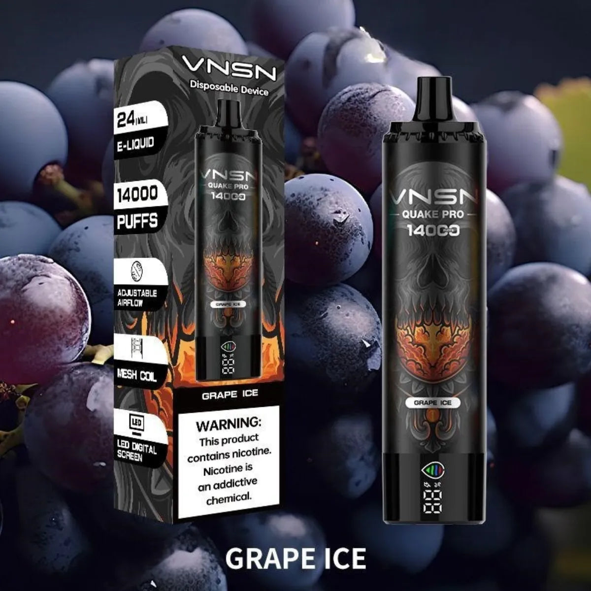 VNSN Quake Pro Disposable 50mg 14000 Puffs Rechargeable Vape