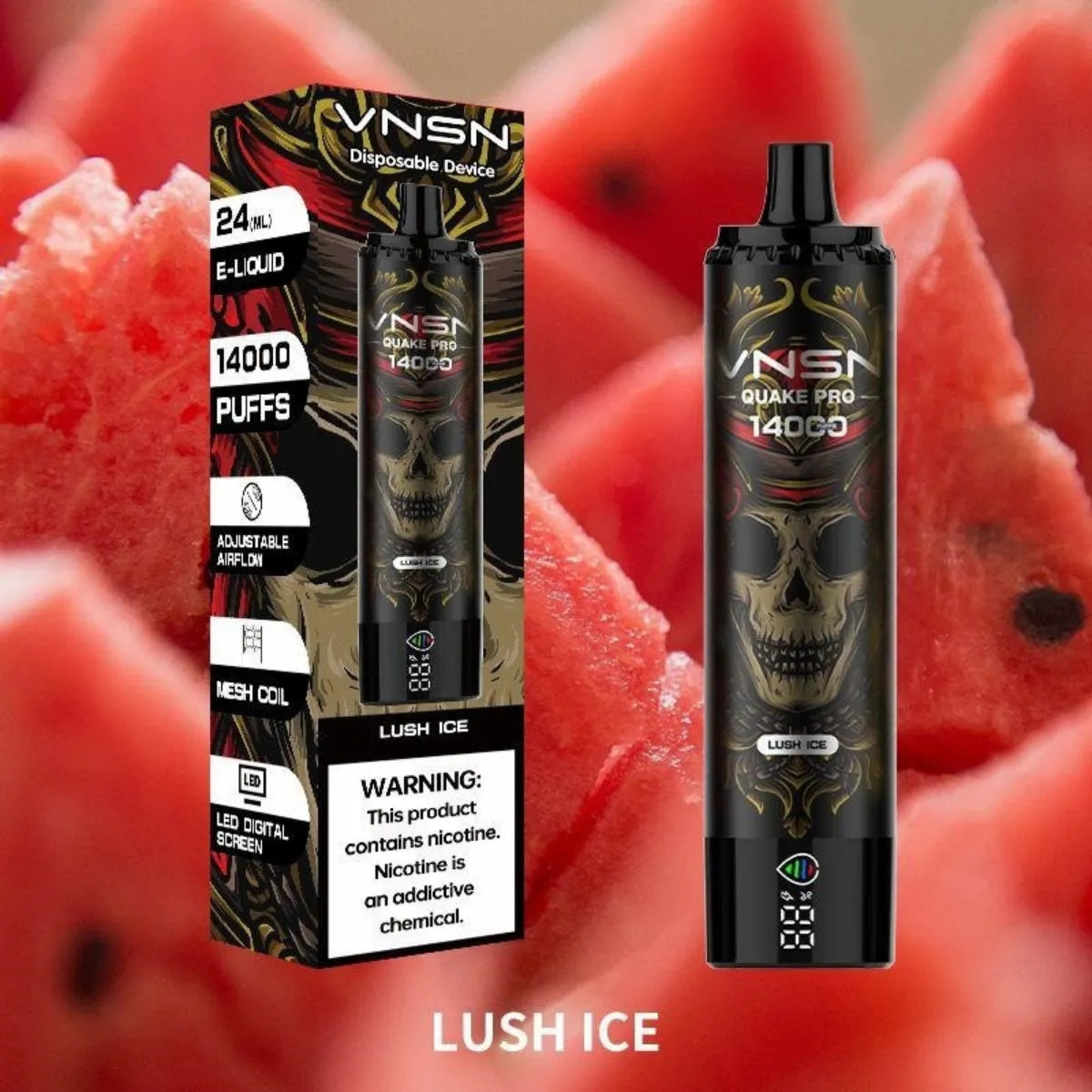 VNSN Quake Pro Disposable 50mg 14000 Puffs Rechargeable Vape