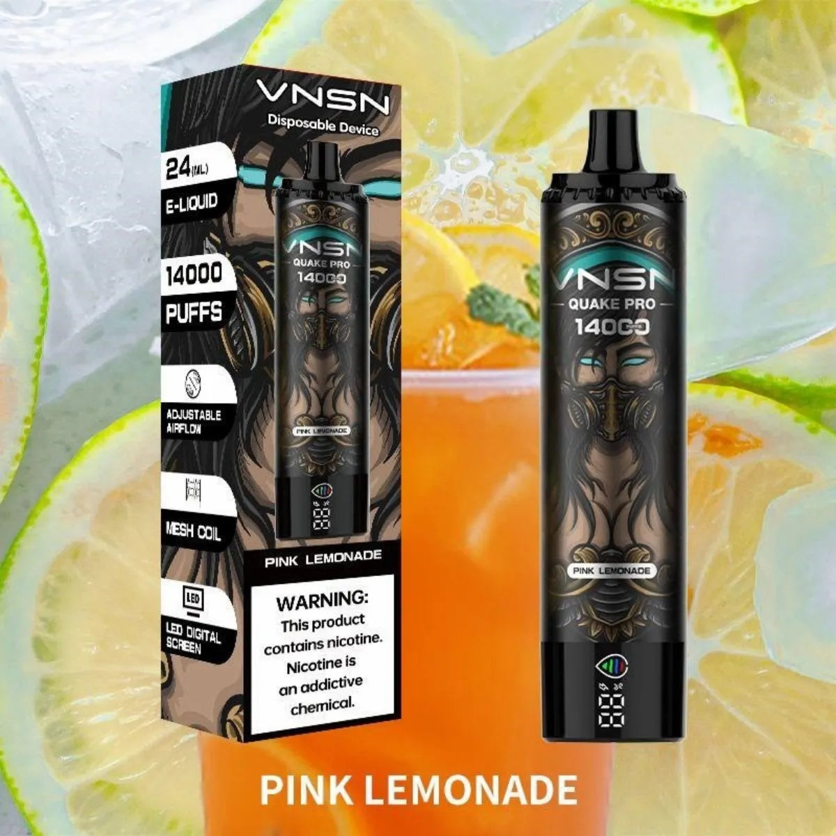 VNSN Quake Pro Disposable 50mg 14000 Puffs Rechargeable Vape