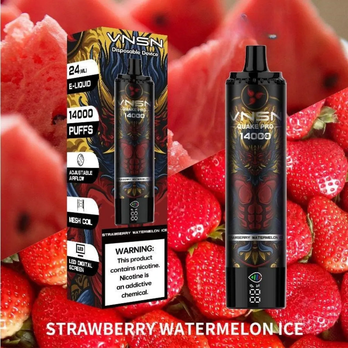 VNSN Quake Pro Disposable 50mg 14000 Puffs Rechargeable Vape