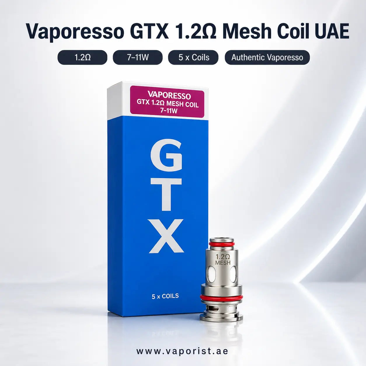 Vaporesso GTX 1.2ΩΥ mesh coil UAE 