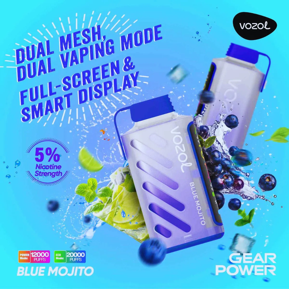Vozol Gear Power 20000 Puffs Disposable Vape In Dubai