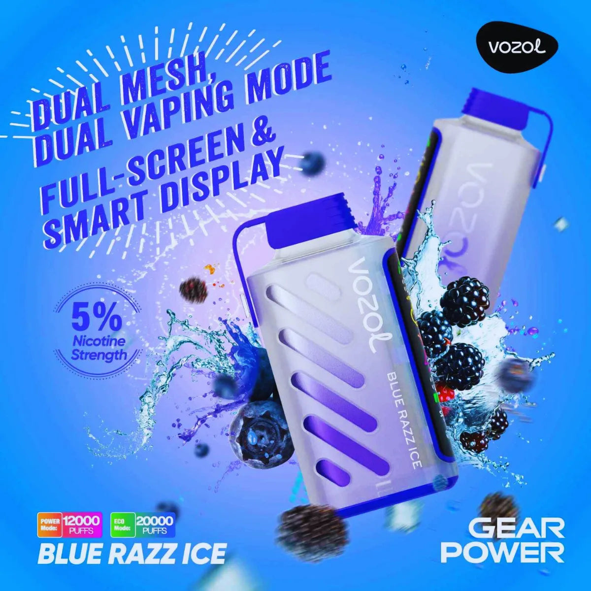 Vozol Gear Power 20000 Puffs Disposable Vape In Dubai