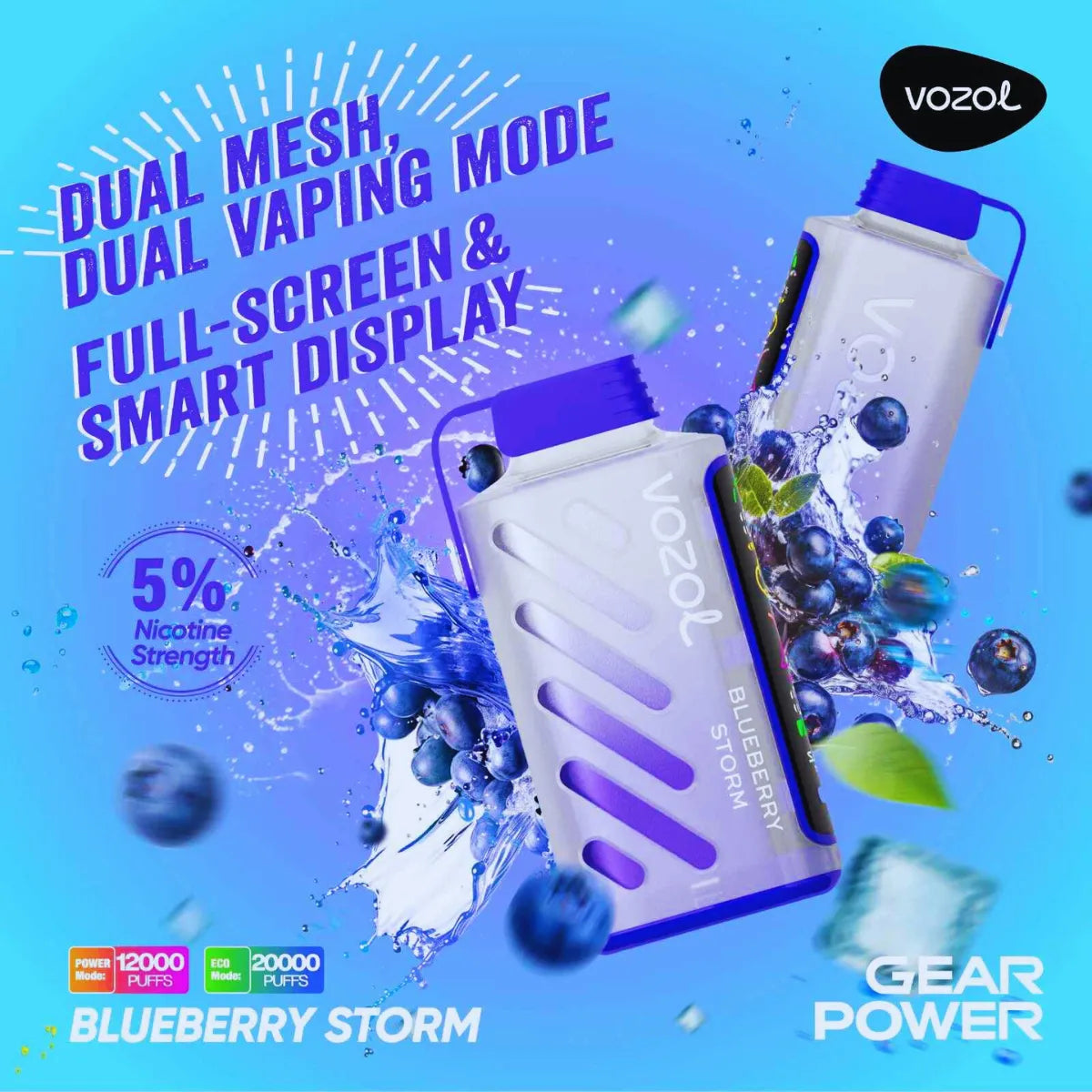 Vozol Gear Power 20000 Puffs Disposable Vape In Dubai