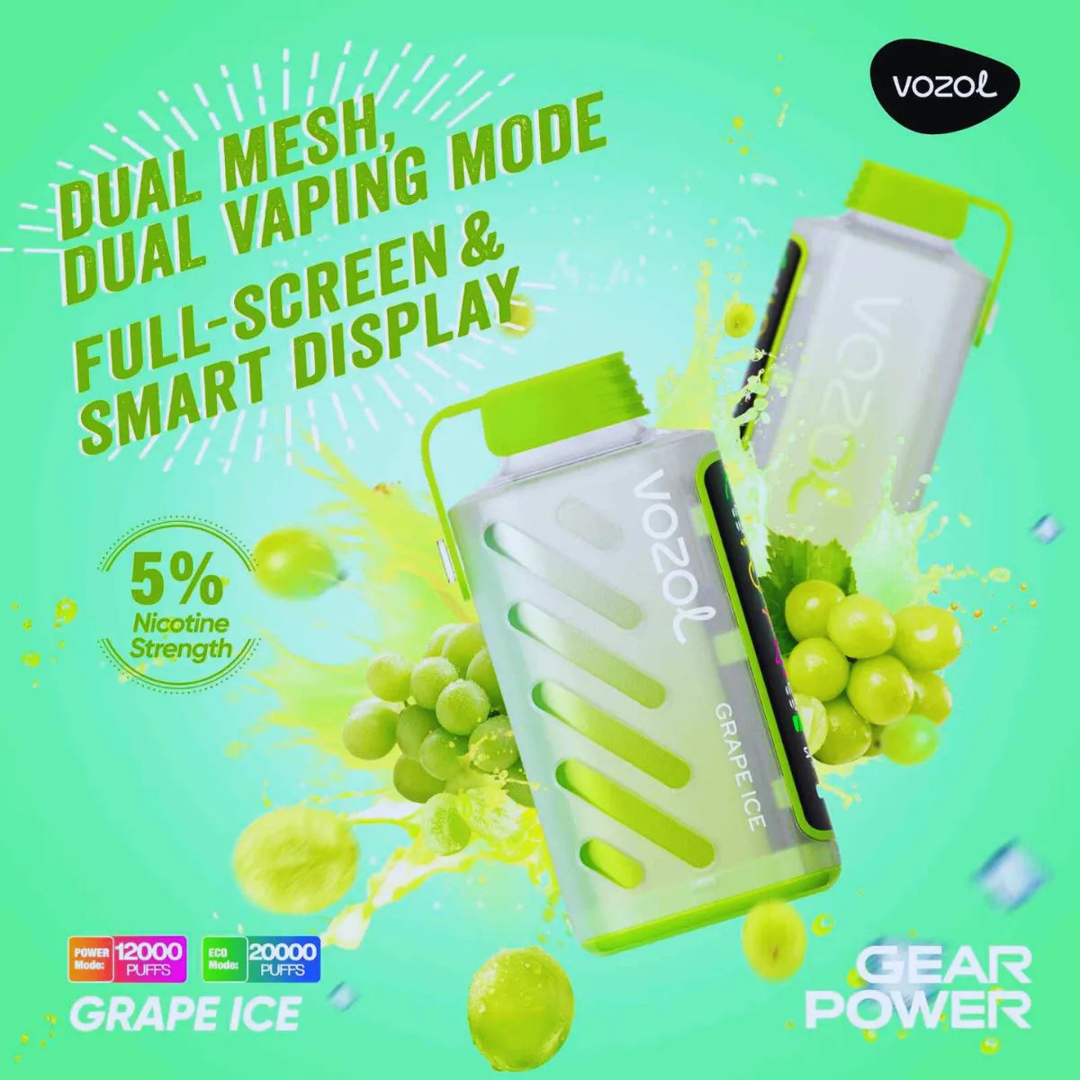 Vozol Gear Power 20000 Puffs Disposable Vape In Dubai