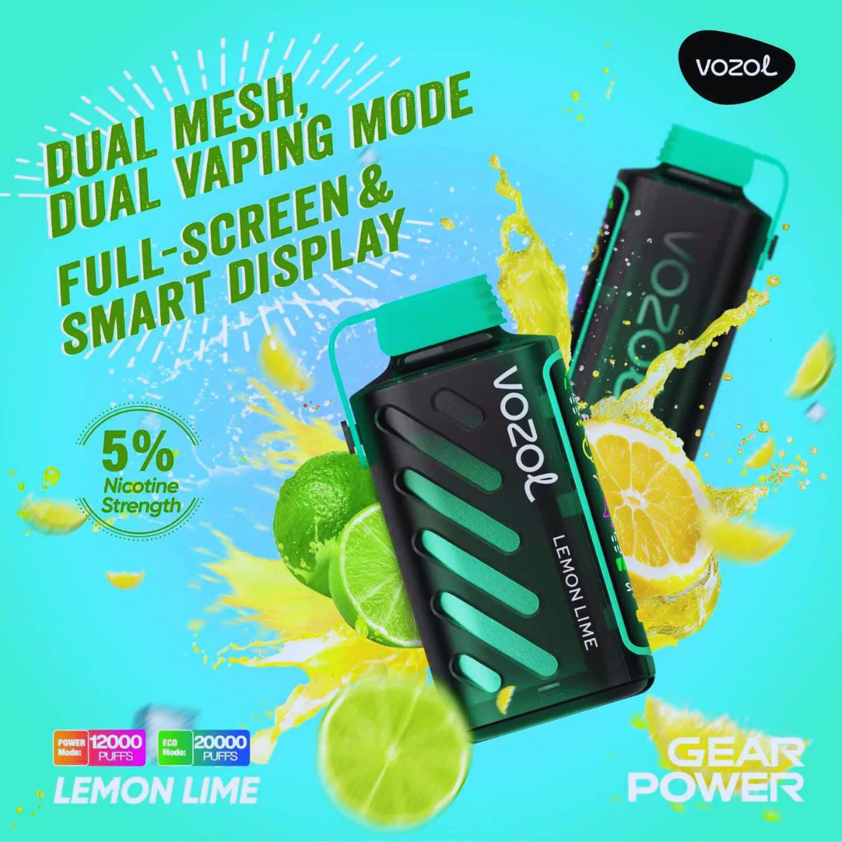 Vozol Gear Power 20000 Puffs Disposable Vape In Dubai