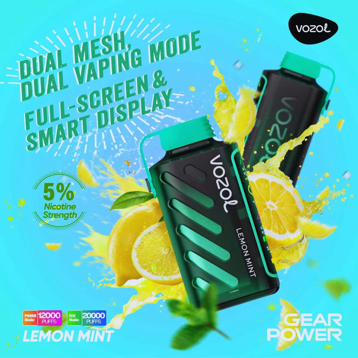 Vozol Gear Power 20000 Puffs Disposable Vape In Dubai