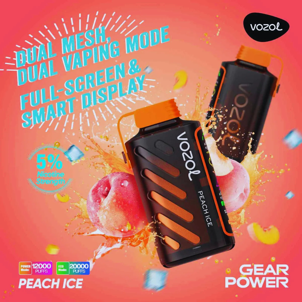 Vozol Gear Power 20000 Puffs Disposable Vape In Dubai