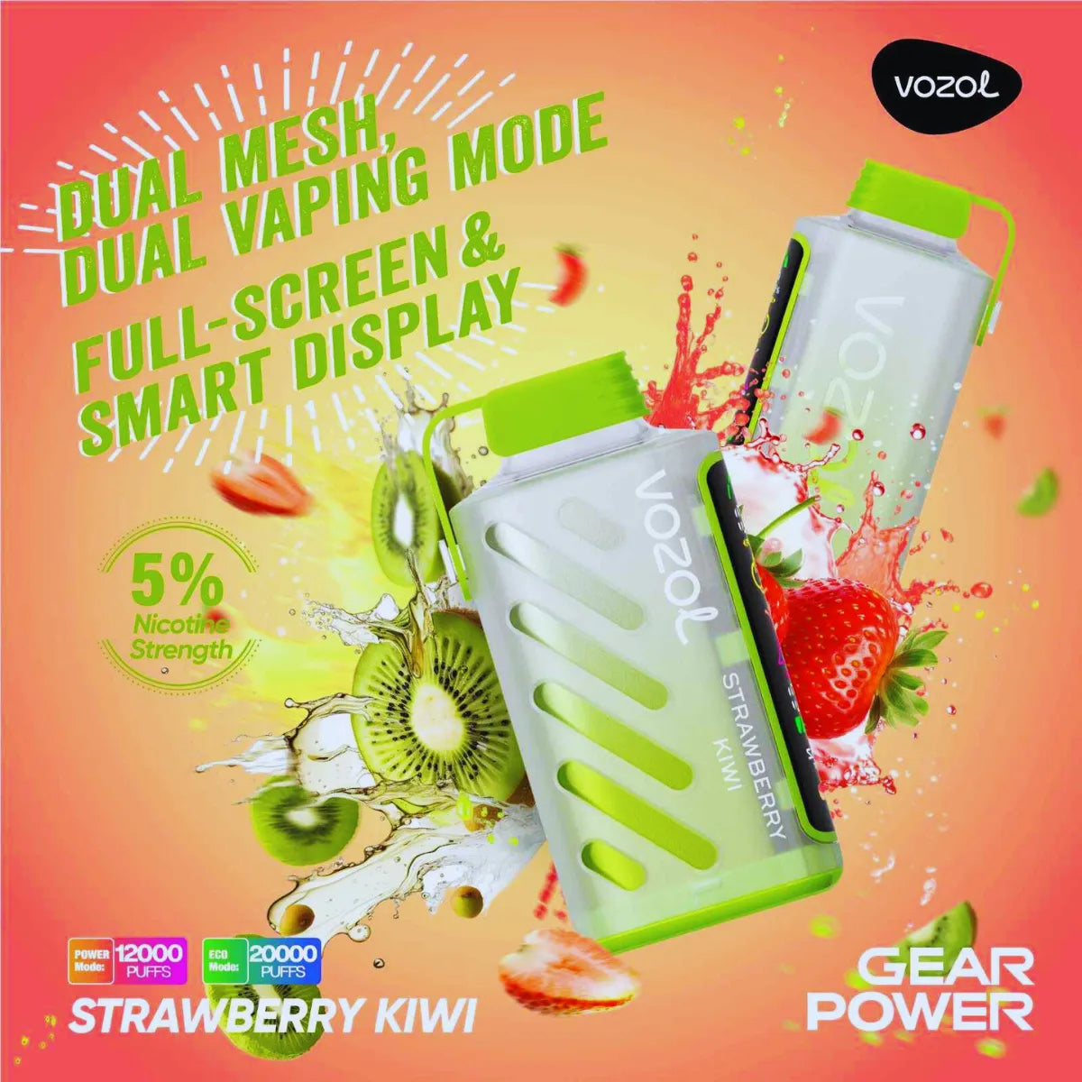 Vozol Gear Power 20000 Puffs Disposable Vape In Dubai